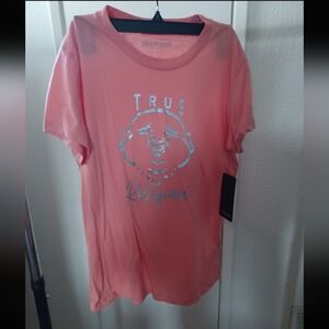 True Religion Women's Peach color Graphic Tee "Brand New"